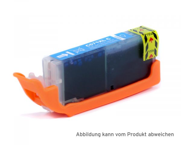 Kompatible Tintenpatrone ersetzt Canon CLI-571 C cyan, mit Chip