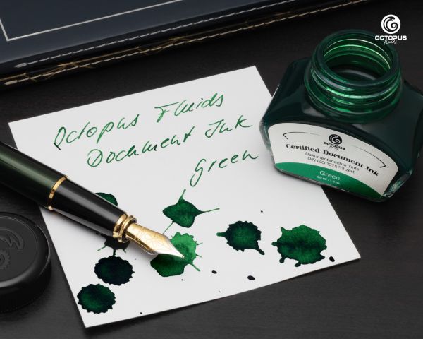 Document-proof Ink Green, with converter, DIN ISO 12757-2 certified, 30ml