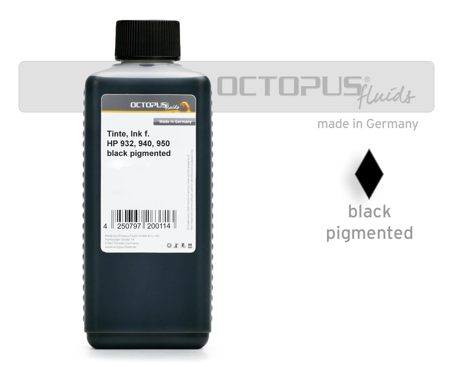 Octopus Refill Ink for HP 932, 940, 950 pigmented black