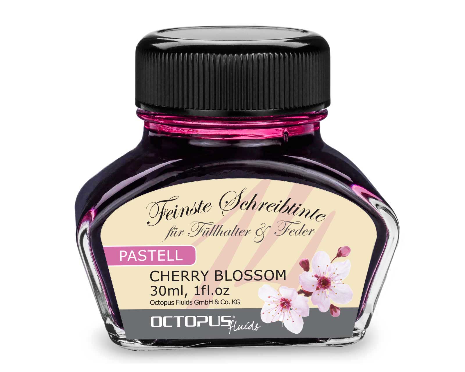 Füllhaltertinte, Schreibtinte für Füllhalter Pastell Rosa "Cherry Blossom"