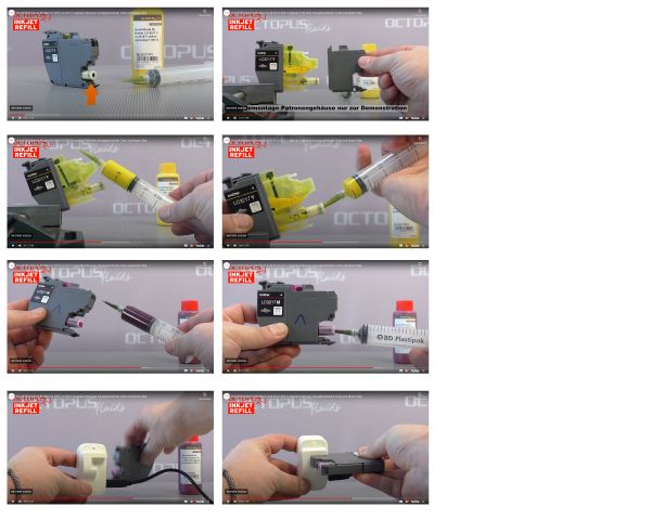 Refill ink comp. with Brother LC-3211, LC-3213 cartridges, CMYK