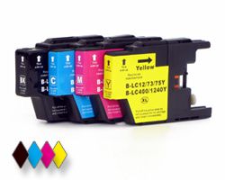 Compatible ink cartridge set for Brother LC-1220, LC-1240
