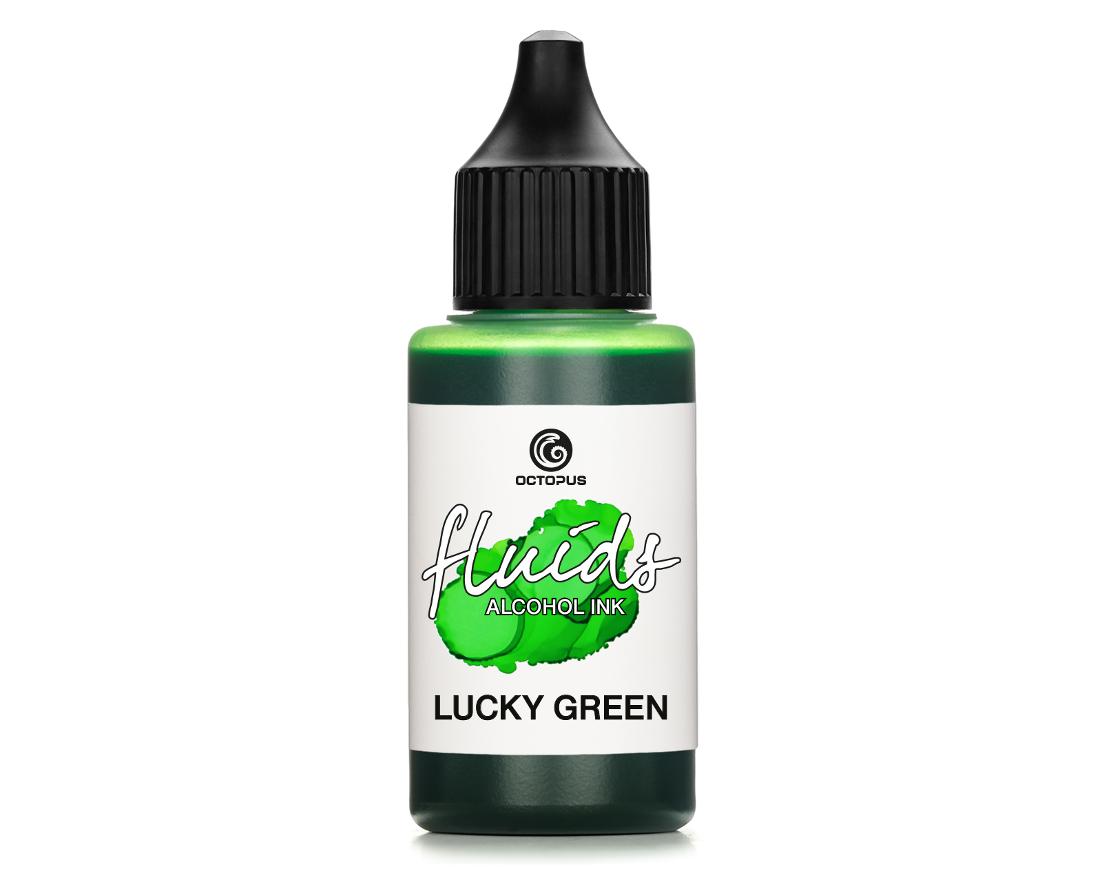 Octopus Fluids Alcohol Ink LUCKY GREEN, Inchiostro ad alcohol per Fluid Art e Resin Art, verde