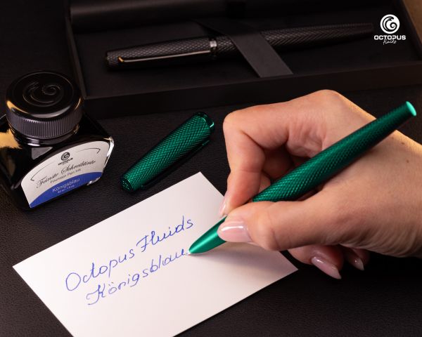 Stilografica Diplomat Viper verde con inchiostro da scrittura, forza M