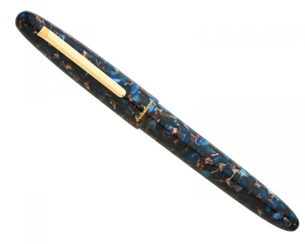 Stilografica Esterbrook Estie Nouveau Blue Gold Trim, stilografica a cartuccia con 30 ml di inchiostro