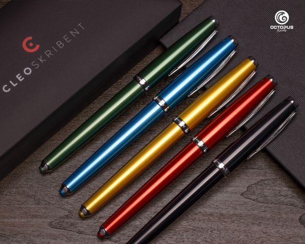 Stilografica Cleo Skribent Colour, rosso, pennino M