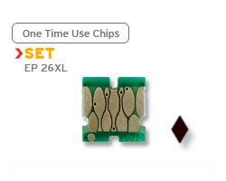 Einmal-Chip (kein OEM) für Epson 26 XL Tintenpatronen schwarz