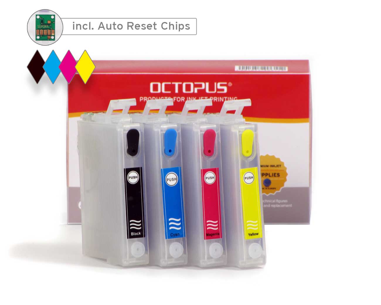 Refillable ink cartridges for Epson 29 inkjet cartridges (non OEM)