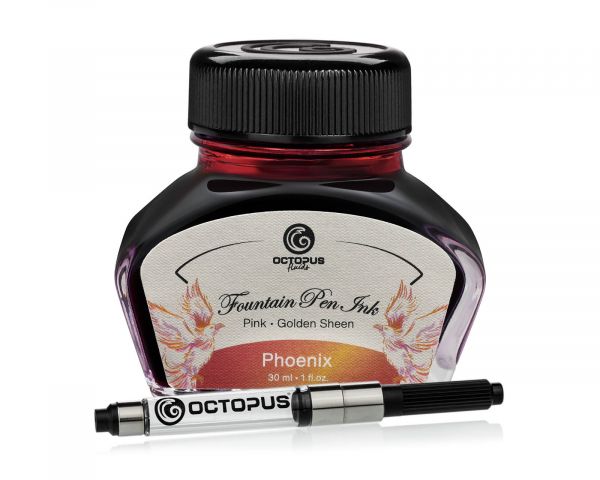 Fountain Pen Ink Sheen with converter, Phoenix, Orange, 30 ml