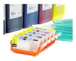Refillable Ink Cartridges (Kit) for Canon PGI-525, CLI-526 with Printer Ink