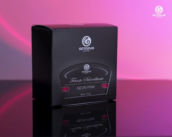 Highlighter ink including converter for fountain pens, fluorescent neon pink