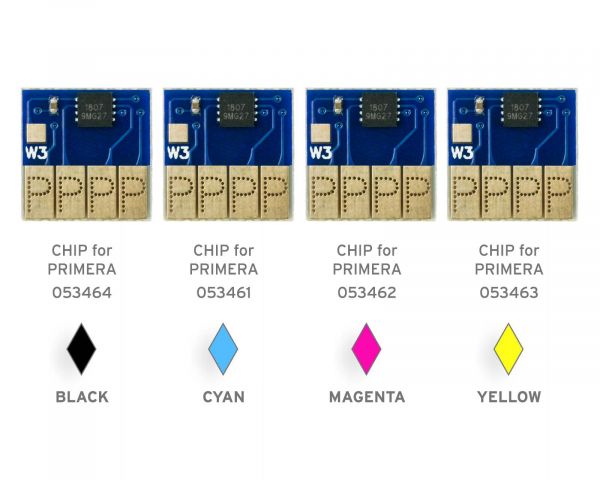 Chip set for Primera LX-1000, LX-2000, 053464, 053461, 053462, 053463 CMYK