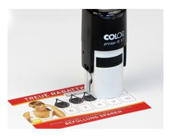 Stempelautomat mit Tropfen für Treuerabattkarten