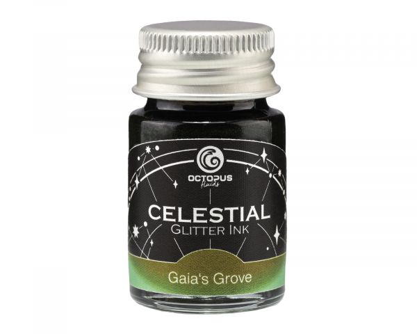 Celestial Glitter, Gaia’s Grove, Glitzertinte für Füllhalter, Grün mit grünem Schimmer