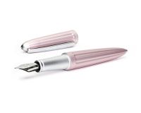 Stilografica Diplomat Aero rosa antico, campi in acciaio inox M Stilografica Diplomat Aero rosa antico, campi in acciaio inox M