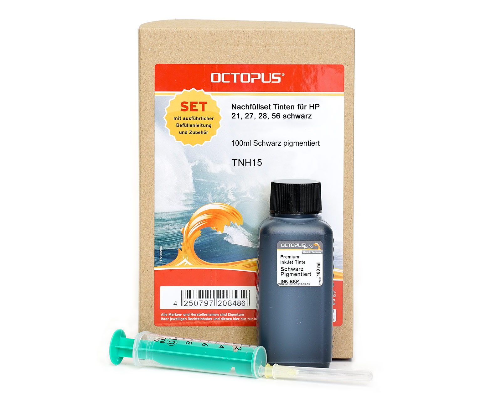 ink refill kit for HP 21, 27, 28, 56 black