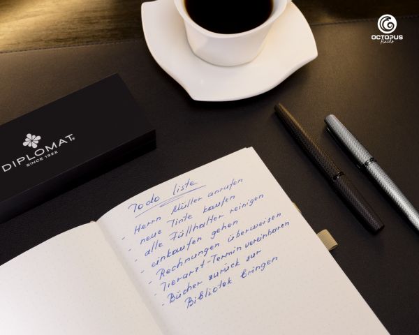 Füllhalter Diplomat Viper silber guillochiert F/M