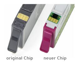 HP 934XL, 935XL Chips für schwarze, cyan, magenta und gelbe Tintenpatronen