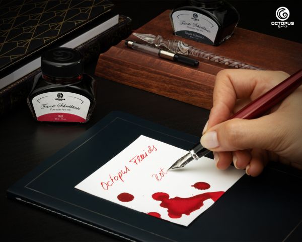 Fountain pen ink including converter, Writing ink for fountain pen, Rot