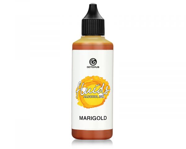 100 ml Octopus Fluids Alcohol Ink MARIGOLD, Inchiostro ad alcohol per Fluid Art e Resin Art, giallo