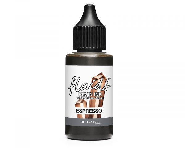 Octopus Fluids Resin Ink ESPRESSO, Alcohol Ink for Epoxy Resin and UV Resin, brown