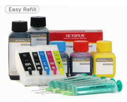 Refillable cartridges for Epson 26 with ink refill kits (non-OEM)