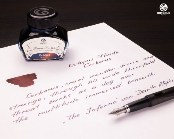 Fountain Pen Ink Sheen with converter, Cerberus, Blue, 30 ml