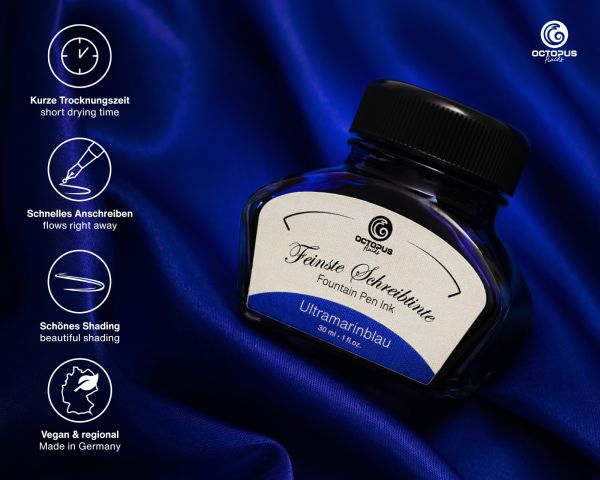 Penna stilografica Esterbrook Estie Nouveau con finiture blu e oro, penna stilografica a serbatoio con 30 ml di inchiostro