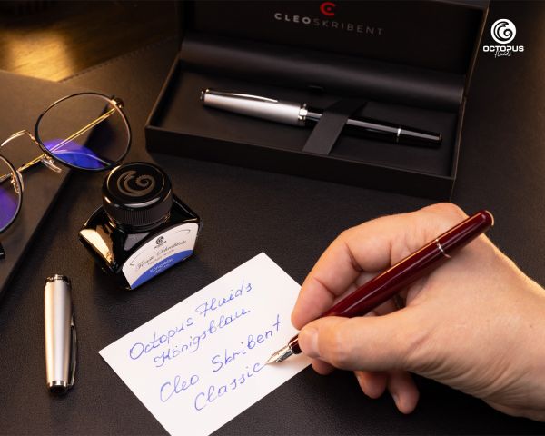 Cleo Skribent Classic Metallo Penna stilografica a cartuccia, bordò, pennino M