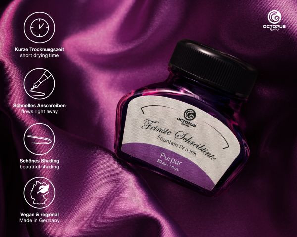 Fountain pen ink including converter, Writing ink for fountain pen, Purpur