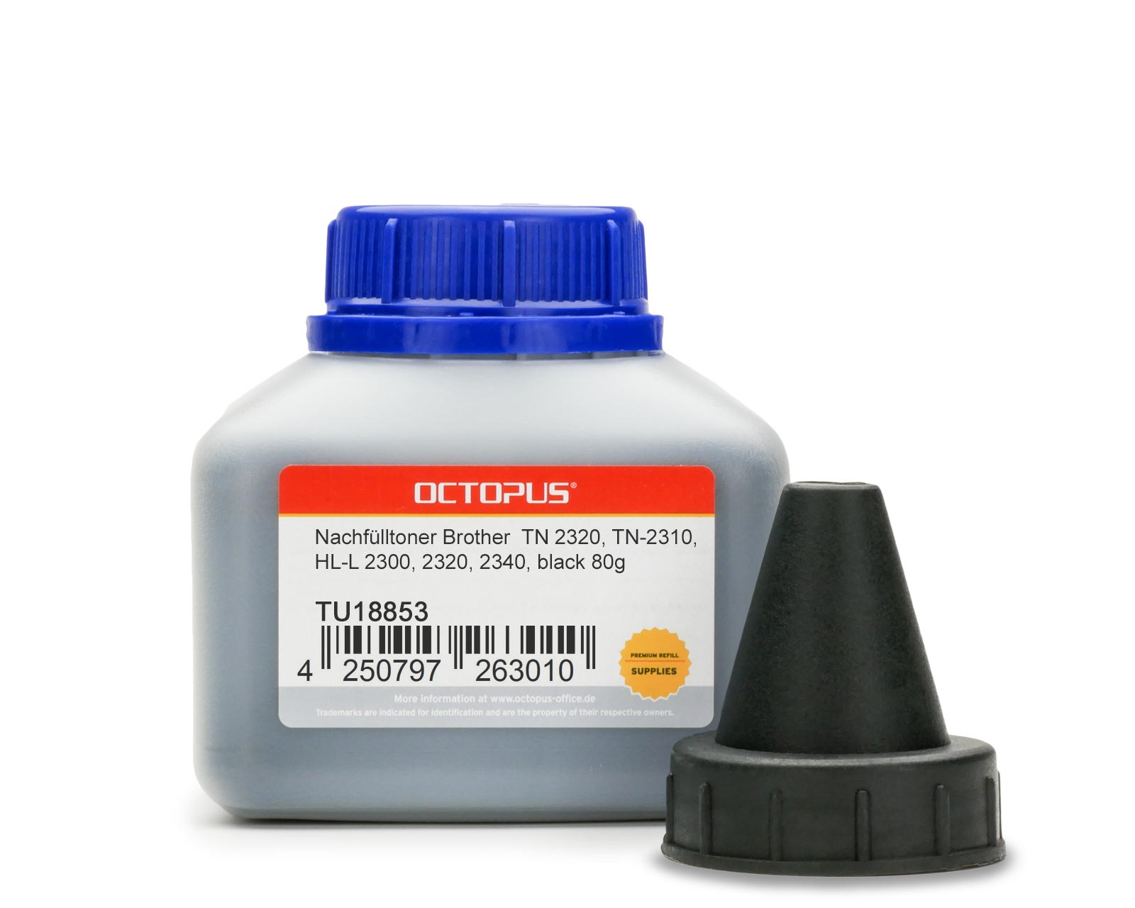 Toner powder compatible with Brother TN 2320, TN-2310, HL-L 2300, HL-L 2320, HL-L 2340 , 75g