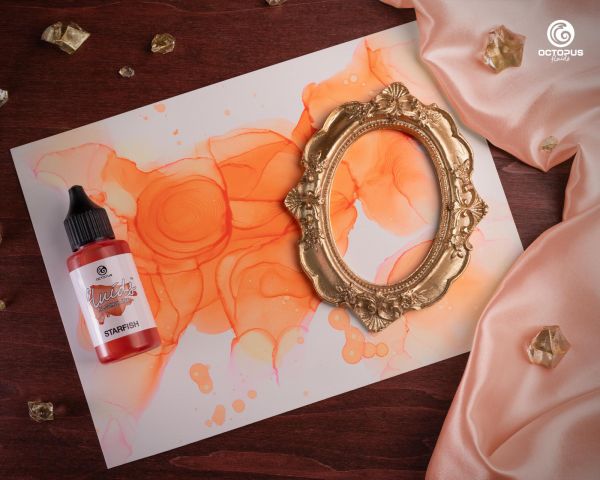 Octopus Fluids Alcohol Ink STARFISH, Alkoholtinte für Fluid Art und Resin, orange