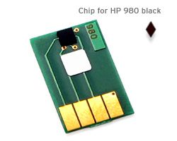 Chip for HP 980 cartridge D8J10A black