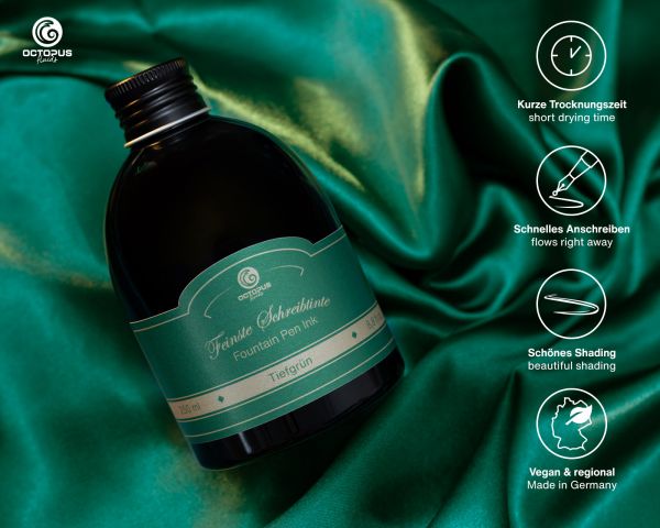 Füllhaltertinte, Schreibtinte für Füllhalter, Füllertinte Tiefgrün