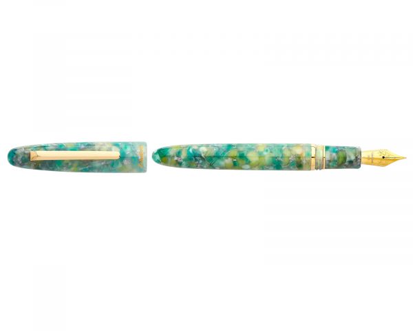 Esterbrook Estie Sea Glass Gold Trim Füllhalter, Patronenfüllhalter mit 30ml Tinte