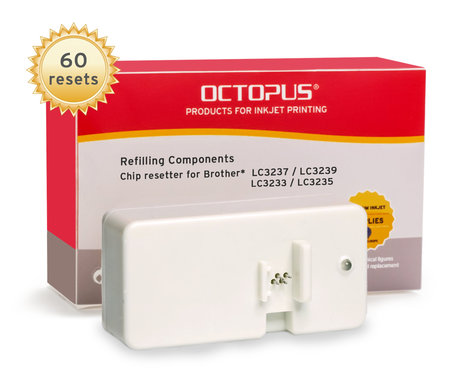 Chipresetter for Brother LC-3237, LC-3239, LC-3233, LC-3235 inkjet cartridges, for 60 Resets Chipresetter for Brother LC-3237, LC-3239, LC-3233, LC-3235 inkjet cartridges, for 60 Resets