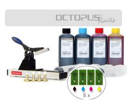 Kit with Fill Bill FOCUS™ PLX9 for Primera LX 900 cartridges, 4x of ink