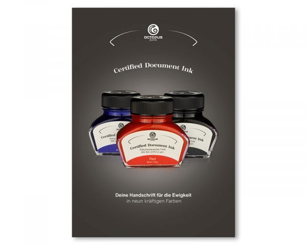 Poster A1 "Octopus Fluids Dokumentenechte Tinte" auf 135g/m² Bilderdruckpapier