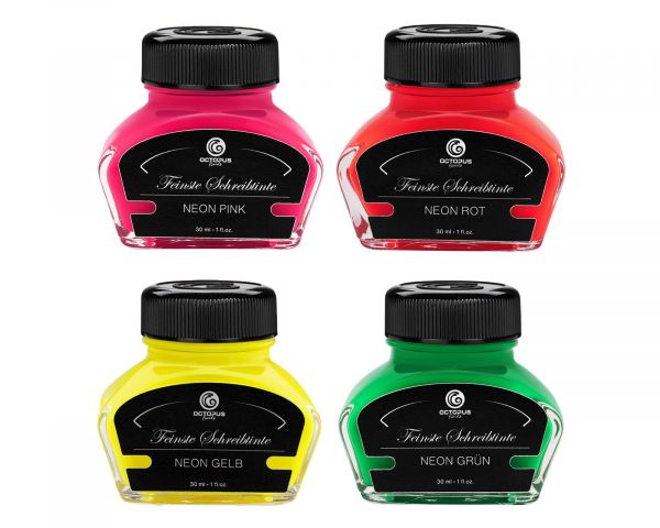 Highlighter ink for fountain pens, fluorescent neon yellow, 30 ml