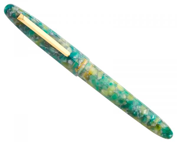 Esterbrook Estie Sea Glass Gold Trim Füllhalter, Patronenfüllhalter mit 30ml Tinte