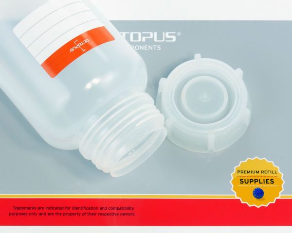 5x 500 ml Wide neck bottle with screw cap, chemical bottle, laboratory bottle LDPE, natural colour