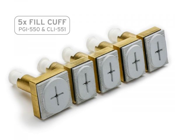 Fill Cuffs für Canon PGI-550/570/580 und CLI-551/571/581, 5 Stück im Set