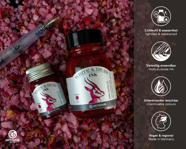 Write and Draw Ink 396 Pink Gazelle, inchiostro stilografica e disegno