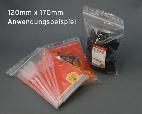 Druckverschlussbeutel 120x170mm (100 Stk.)