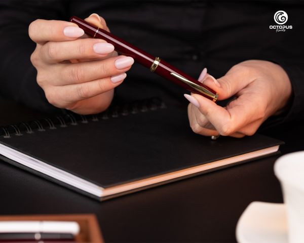 Cleo Skribent Classic Oro Penna stilografica a cartuccia, bordò, pennino M