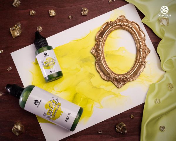 100 ml Octopus Fluids Alcohol Ink PEAR, Alkoholtinte für Fluid Art und Resin, grün