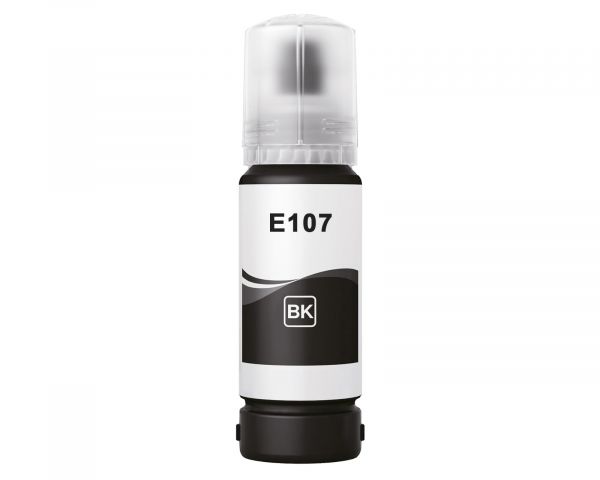 Kompatible Druckertinte, Tintenflasche für Epson 107 (kein OEM) schwarz