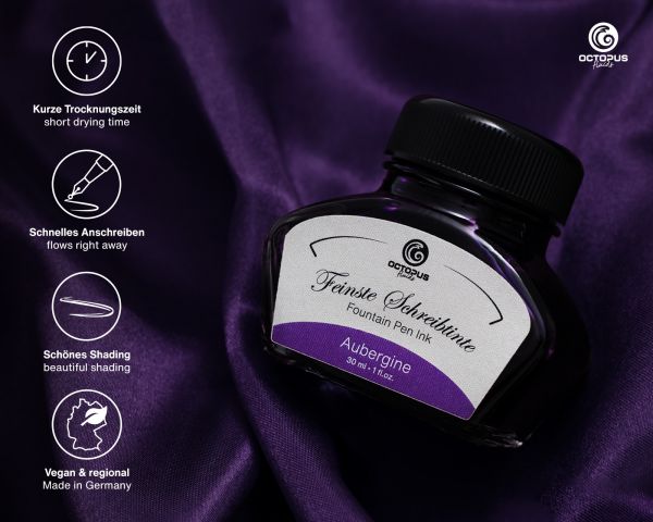 Fountain pen ink including converter, Writing ink for fountain pen, Aubergine