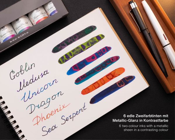 Sheen Ink Set, Sheening inks for fountain pens, 6 x 10 ml