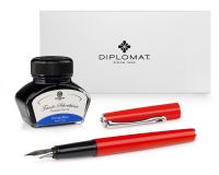 DIPLOMAT - Esteem - Penna stilografica in acciaio - Nero laccato - Resistente ed elegante - 5 anni di garanzia